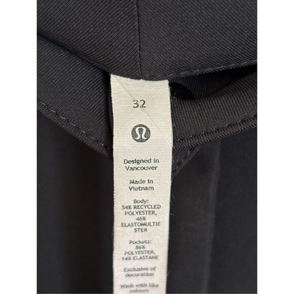 Lululemon city sleek 5 pocket wide leg high rise 7/8 length pant black size 32 - Picture 4 of 7